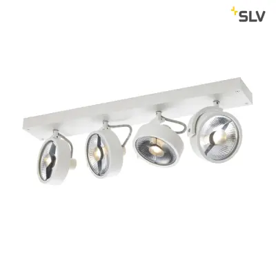 SLV KALU CW, Indoor Wand- und Deckenaufbauleuchte, quad, QPAR111, weiß, 4x75W