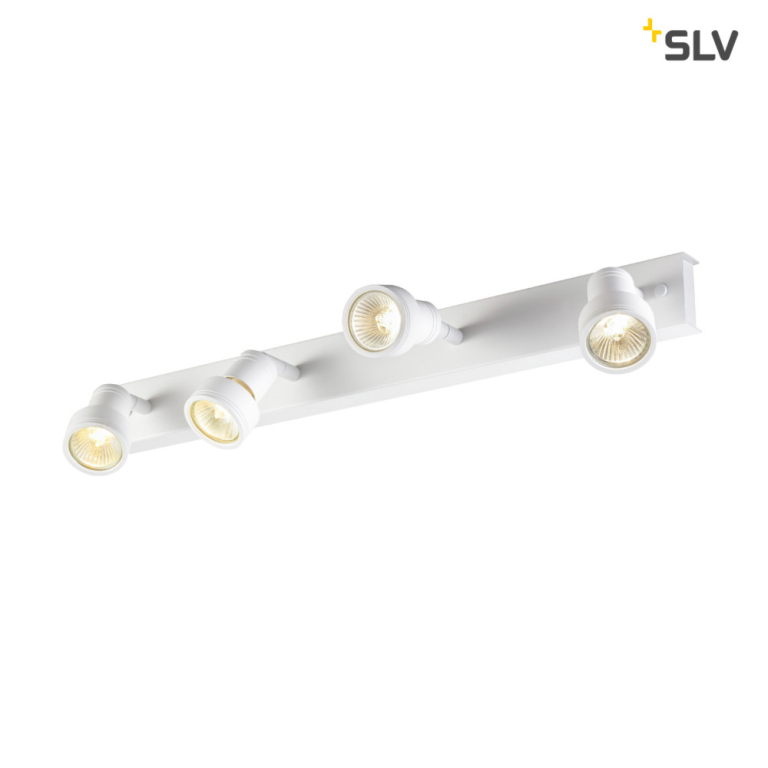 SLV PURI CW, Indoor Wand- und Deckenaufbauleuchte, quad, QPAR51, weiß, 4x50W