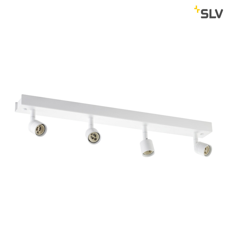 SLV PURI CW, Indoor Wand- und Deckenaufbauleuchte, quad, QPAR51, weiß, 4x50W