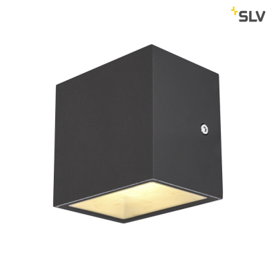 SLV SITRA CUBE WL, LED Outdoor Wand- und Deckenaufbauleuchte, anthrazit, IP44, 3000K, 10W