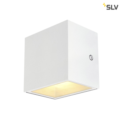 SLV SITRA CUBE WL, LED Outdoor Wand- und Deckenaufbauleuchte, weiß, IP44, 3000K, 10W