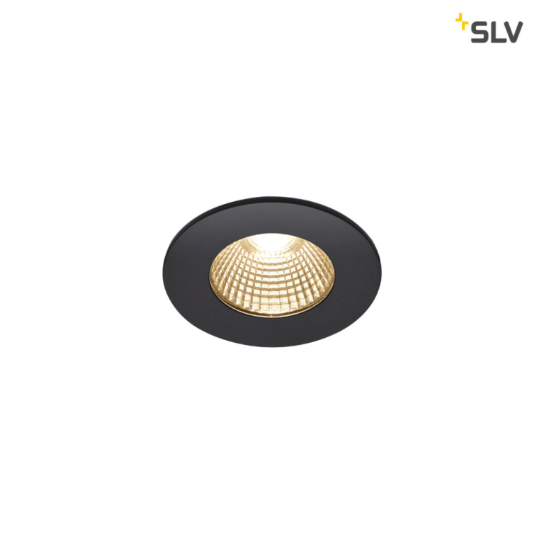 SLV PATTA-I, LED Outdoor Deckeneinbauleuchte, rund DL IP65 schwarz 1800-3000K