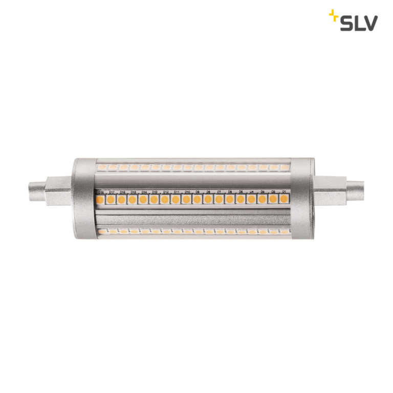 SLV LED Leuchtmittel, QT-DE12, R7s 118mm, 3000K, 14°