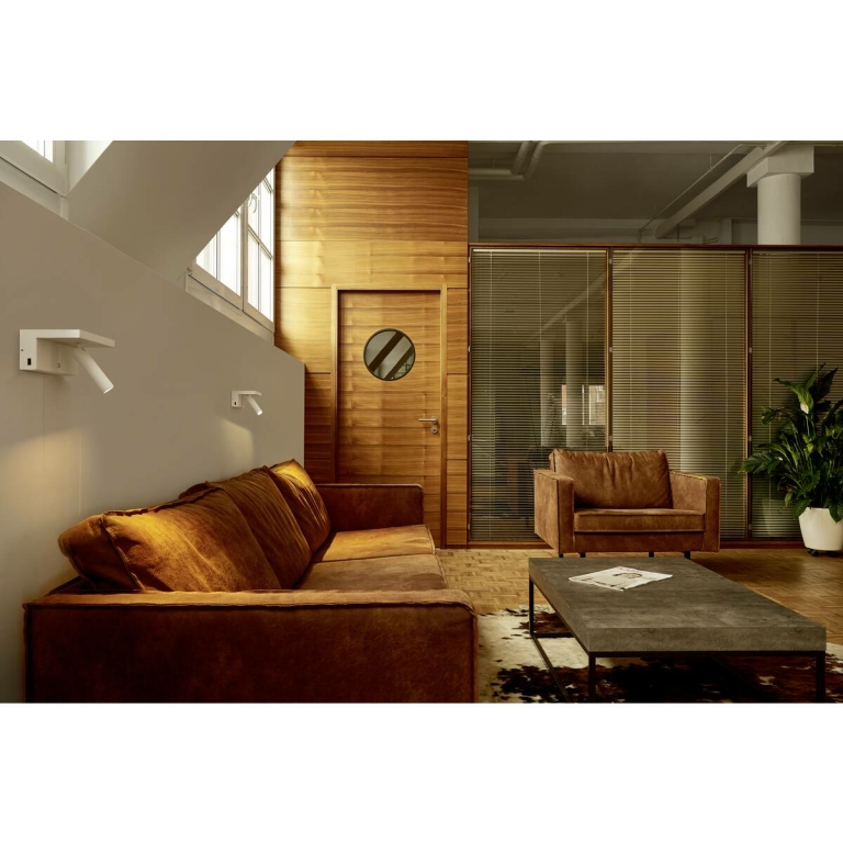 SLV KARPO Bedside LED Indoor Wandaufbauleuchte Wand-Leselampe weiß 3000K USB-Anschluss