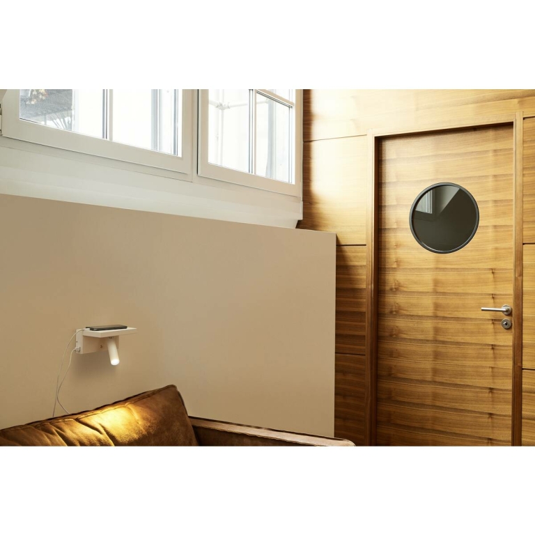 SLV KARPO Bedside LED Indoor Wandaufbauleuchte Wand-Leselampe weiß 3000K USB-Anschluss