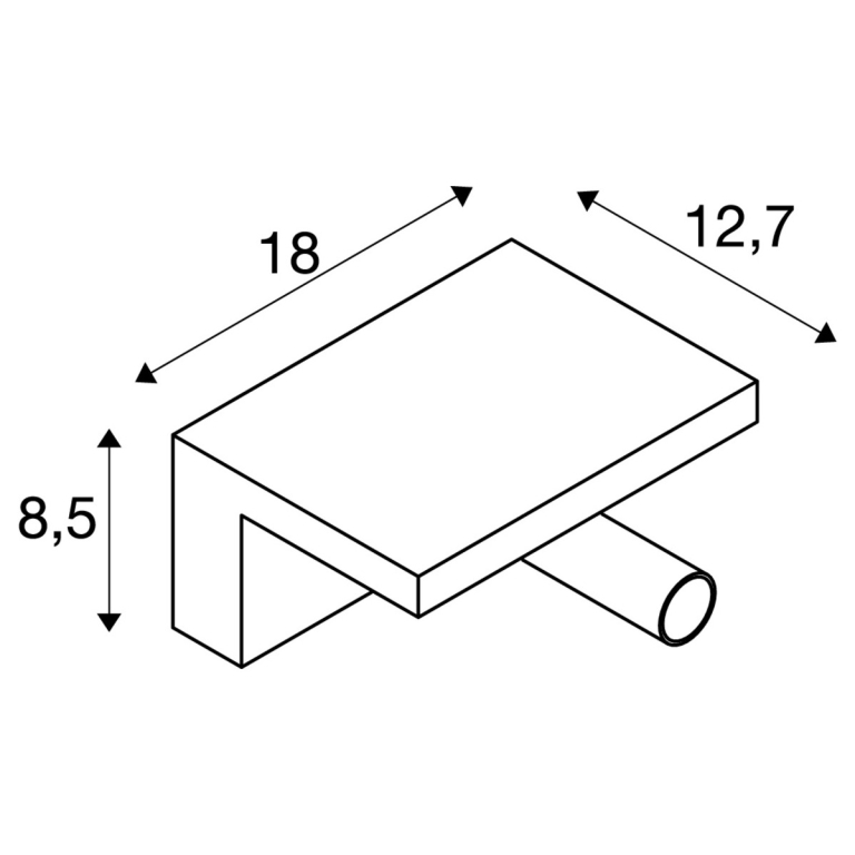 SLV KARPO Bedside LED Indoor Wandaufbauleuchte Wand-Leselampe weiß 3000K USB-Anschluss