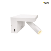 KARPO Bedside LED Indoor Wandaufbauleuchte Wand-Leselampe weiß 3000K USB-Anschluss