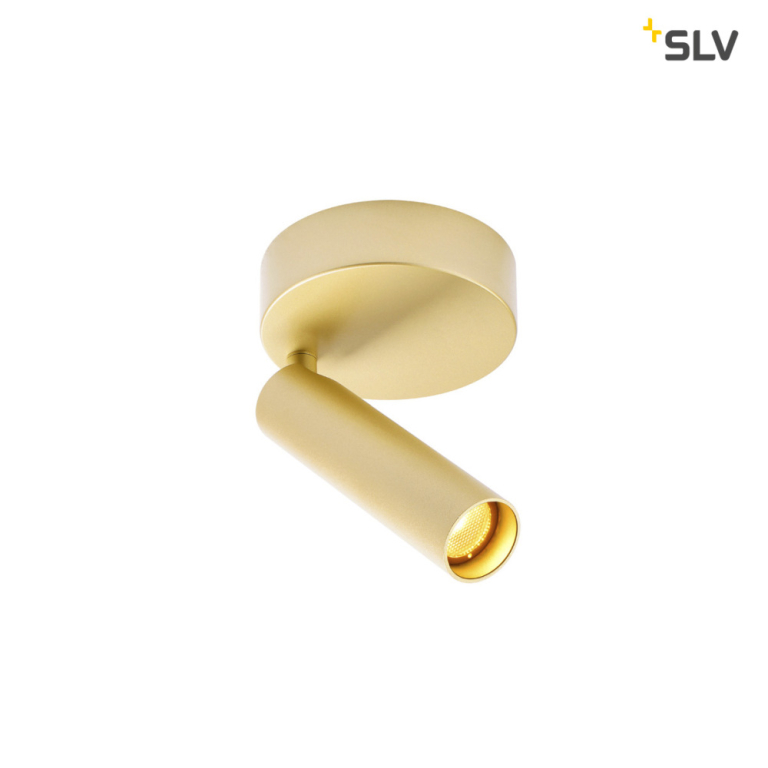 SLV KARPO 30 CW, LED Indoor Wand- und Deckenaufbauleuchte, single soft gold 3000K 9,5W