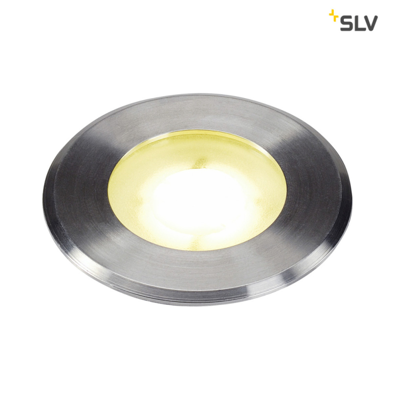 SLV DASAR® Flat, Outdoor LED Bodeneinbauleuchte, Edelstahl 304, 4000K, IP67, 4,3W