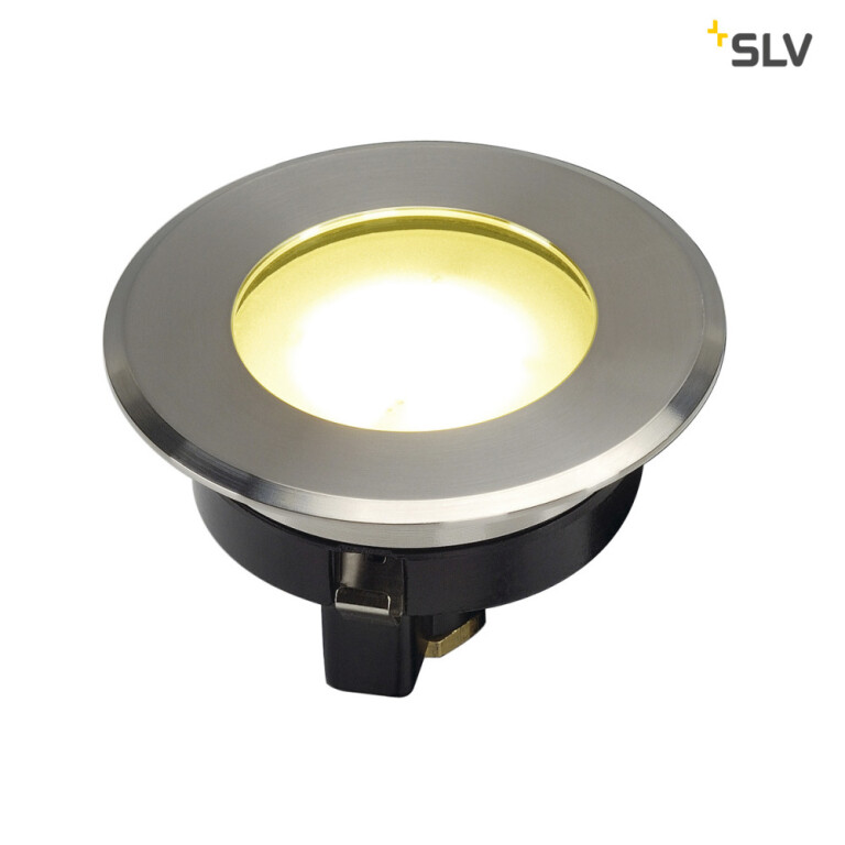 SLV DASAR® Flat, Outdoor LED Bodeneinbauleuchte, Edelstahl 304, 4000K, IP67, 4,3W