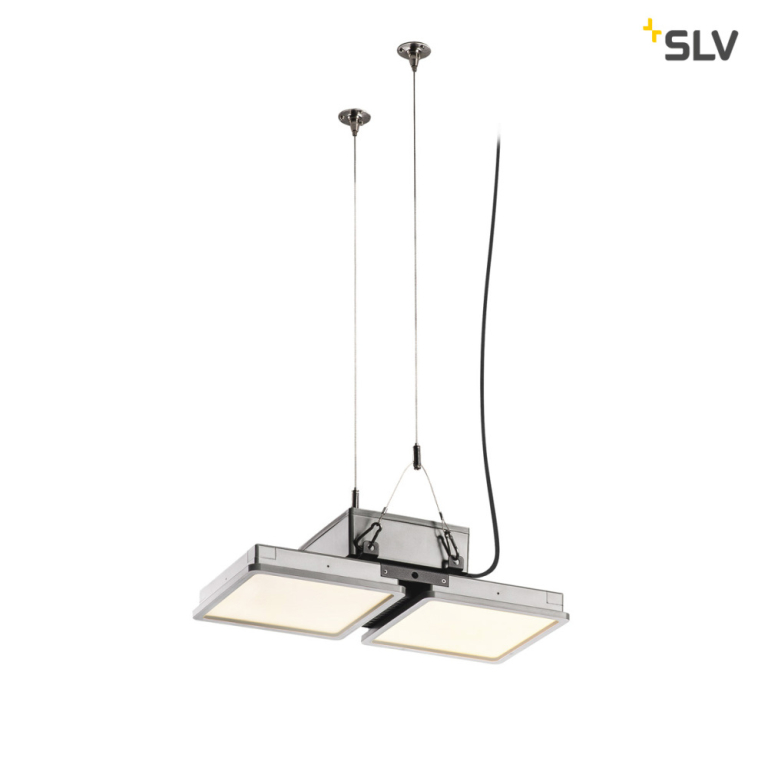 SLV ALMINO PD, double, LED Outdoor Deckenaufbauleuchte, UGR<19 grey IP65 4000K