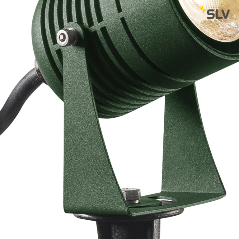 SLV LED SPIKE, LED Outdoor Erdspießleuchte, grün, IP55, 3000K, 40°