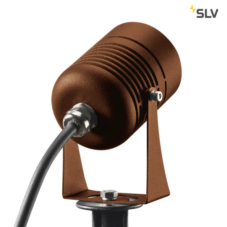 SLV LED SPIKE, LED Outdoor Erdspießleuchte, rost farbend, IP55, 3000K, 40°