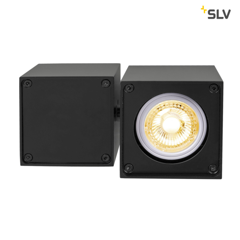 SLV ALTRA DICE CW, Indoor Wand- und Deckenaufbauleuchte, single, QPAR51, schwarz