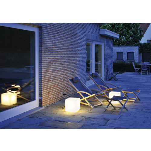 SLV DETT Aussenleuchte, weiss, E27 ESL, max. 24W, IP54