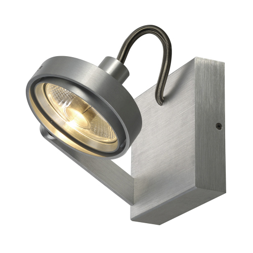 SLV KALU II ES111 Wand- und Deckenleuchte, alu gebürstet, GU10, max. 50W