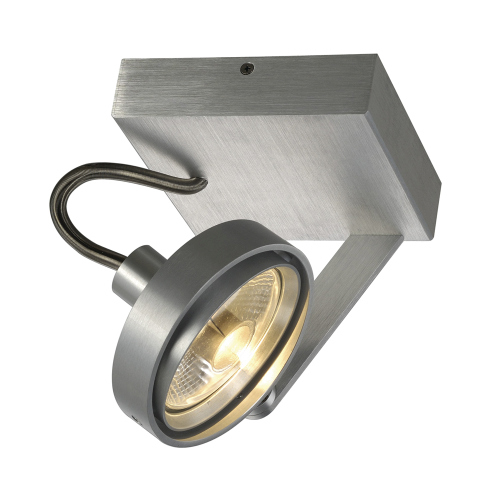 SLV KALU II ES111 Wand- und Deckenleuchte, alu gebürstet, GU10, max. 50W