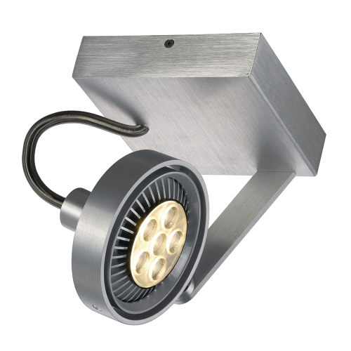SLV KALU II ES111 Wand- und Deckenleuchte, alu gebürstet, GU10, max. 50W