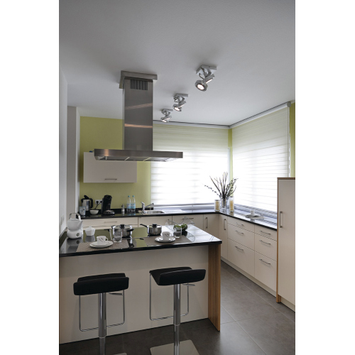 KALU II ES111 DOUBLE Wand- und Deckenleuchte, alu gebürstet, 2xGU10, max. 2x50W