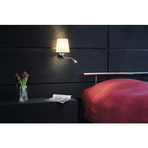 SLV COUPA FLEXLED Wandleuchte, chrom, satiniertes Glas, 1xG9 max. 40W, 3W LED, 3000K