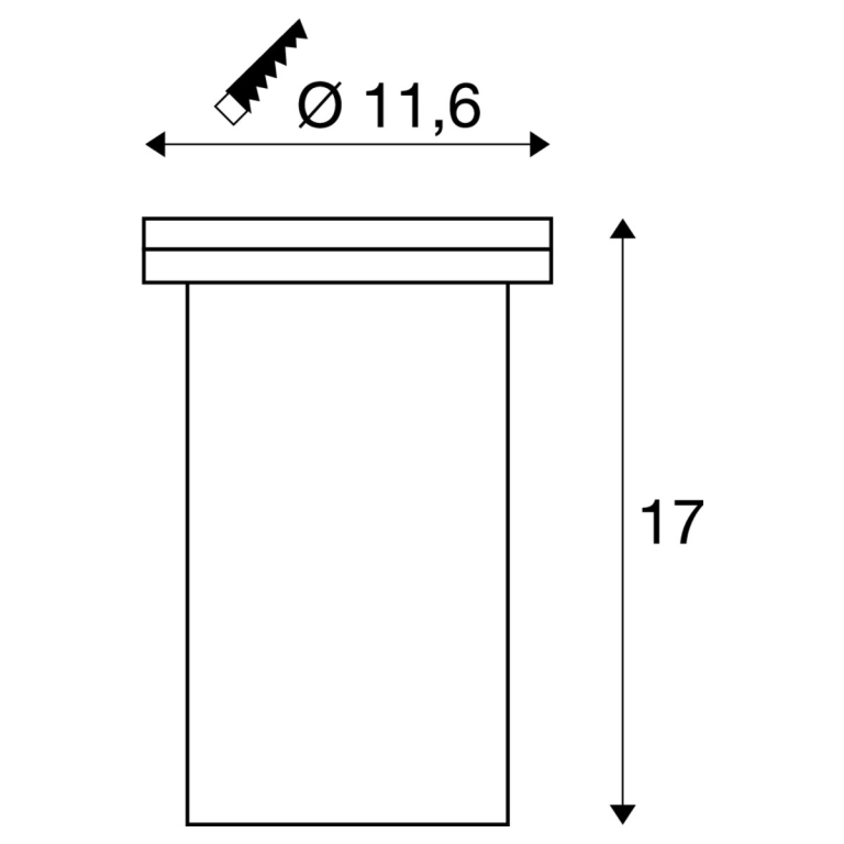 SLV DASAR® 116 EXACT Bodeneinbauleuchte rund QPAR51 GU10 IP67 edelstahl 316 max. 35W