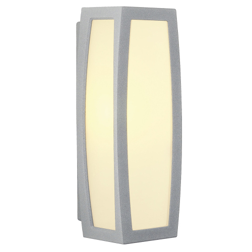 SLV MERIDIAN BOX Aussenleuchte, silbergrau, E27, max. 25W