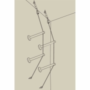 Seilsystem Montageset Halterung + Umlenker 4er-Pack Chrom