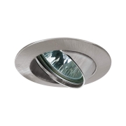 Einbauleuchte Premium Line 12V IP23 Ø 83mm GU5,3  schwenkbar Eisen gebürstet