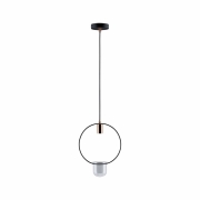 Pendelleuchte 1-flammig Neordic Tasja E27 max. 20W Schwarz/Kupfer dimmbar Metall