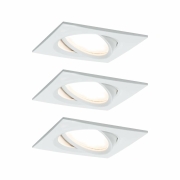 Einbauleuchte LED Nova Plus eckig 3x6,8W  Weiß matt