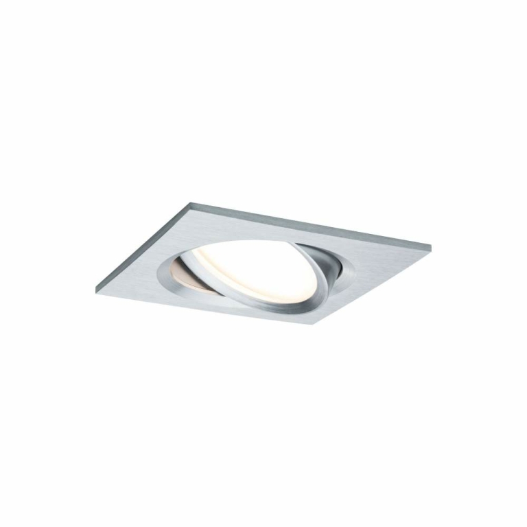 Paulmann LED Einbauleuchten 3er-Set Nova Plus Coin eckig 6W 2700K Aluminium schwenkbar dimmbar