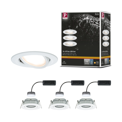 Paulmann Einbauleuchte LED Nova Plus rund 3x6,8W  Weiß matt