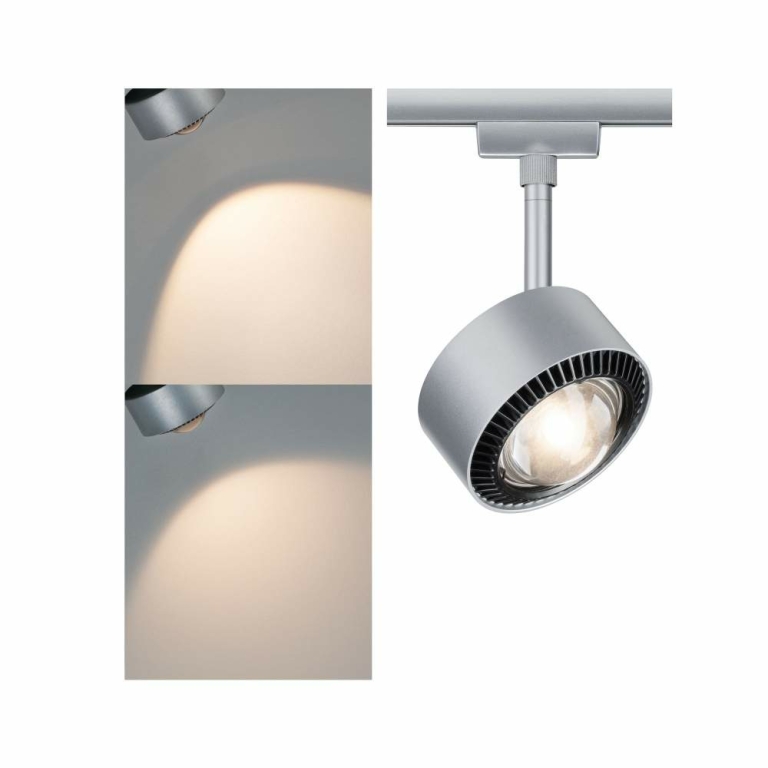 Paulmann URail LED Spot Aldan 9W 480lm 2700K dimmbar chrom matt schwarz (LED fest verbaut)