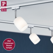 URail Schienensystem Basis-Set Blossom Satinglas Chrom matt + 2x Schiene 1m + 4x Schienenspot