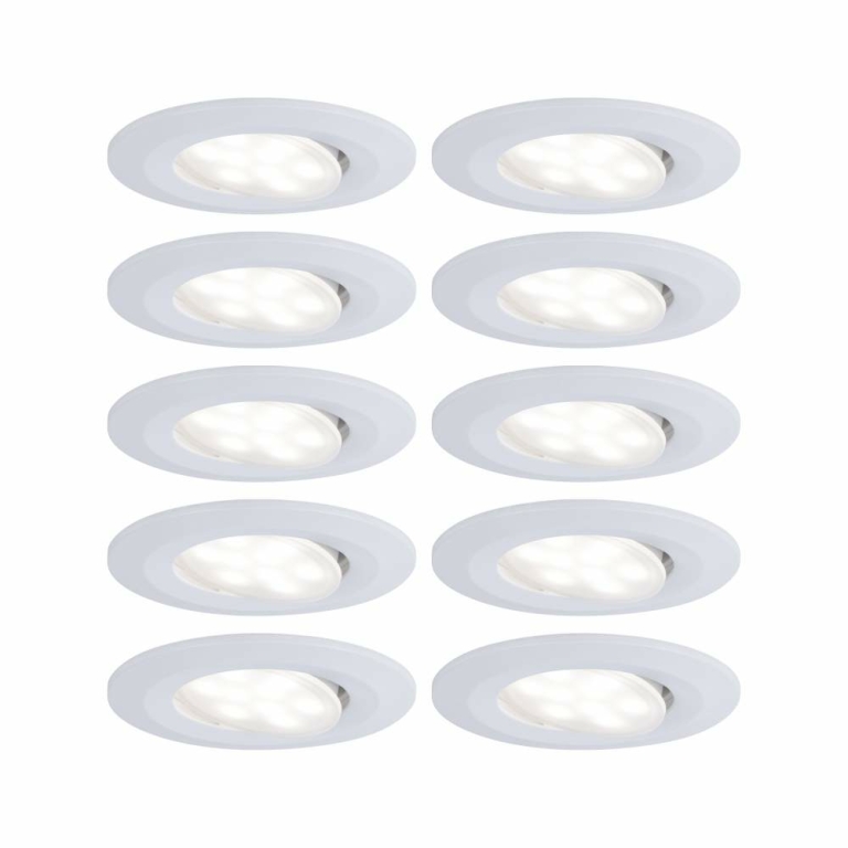 Paulmann Einbauleuchte LED Calla rund 10x6,5W  Weiß matt