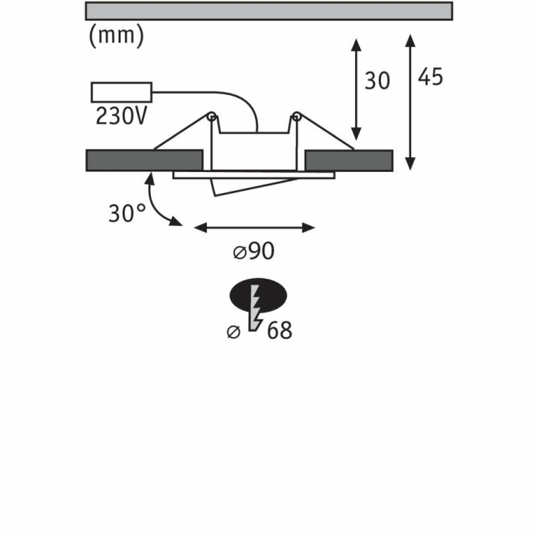 Paulmann Einbauleuchte LED Calla rund 10x5,2W  Chrom matt