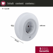 Stecker Nachtlicht Esby rund Weiß