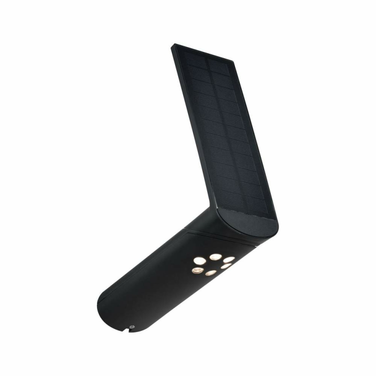 Paulmann Outdoor Solar LED-Wandleuchte Ilias anthrazit mit Bewegungsmelder IP44 57lm 3000K schwenkbar