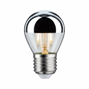LED Tropfen 2,6 Watt E27 Kopfspiegel Silber Warmweiß
