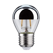 LED Tropfen 2,6 Watt E27 Kopfspiegel Silber Warmweiß