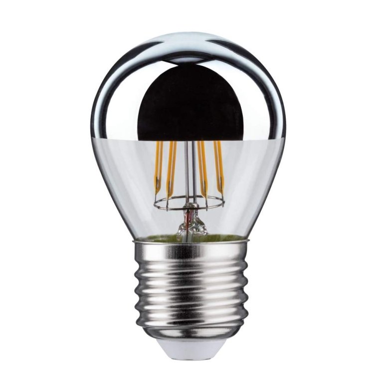 Paulmann LED Tropfen 4,8 Watt E27 Kopfspiegel Silber Warmweiß