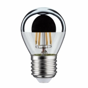 LED Tropfen 4,8 Watt E27 Kopfspiegel Silber Warmweiß