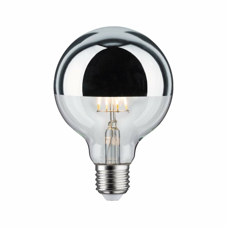 Paulmann LED Globe 6,5 Watt E27 Kopfspiegel Silber Warmweiß