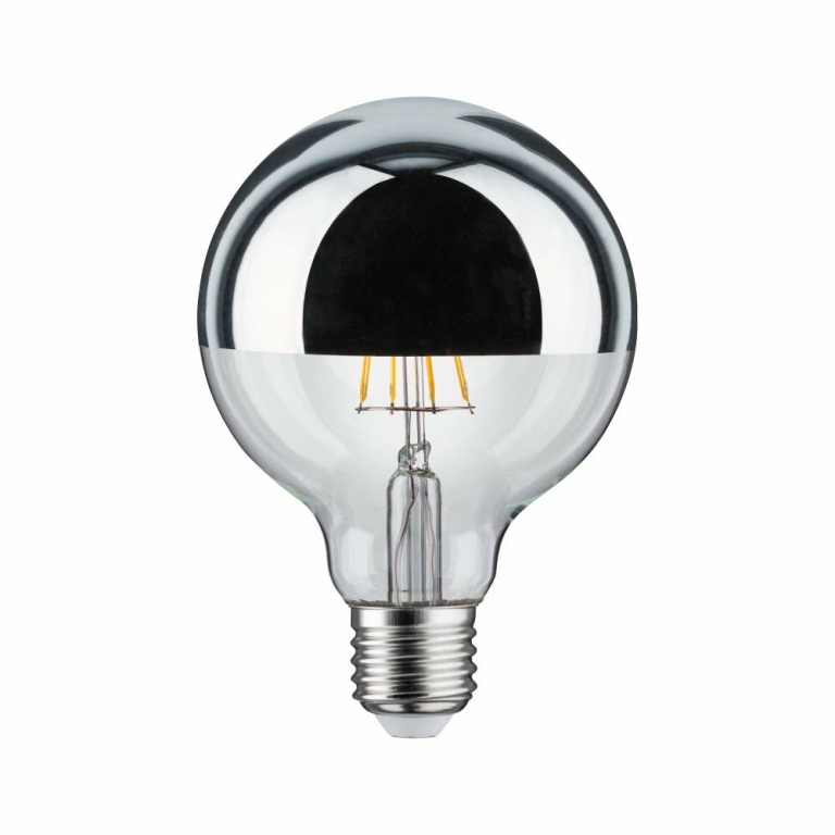 Paulmann LED Globe 6,5 Watt E27 Kopfspiegel Silber Warmweiß