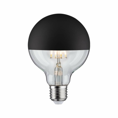 Paulmann LED Globe 6,5 Watt E27 Kopfspiegel Schwarz matt Warmweiß