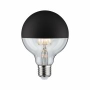 LED Globe 6,5 Watt E27 Kopfspiegel Schwarz matt Warmweiß