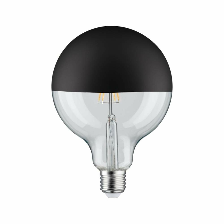 Paulmann LED Globe 6,5 Watt E27 Kopfspiegel Schwarz matt Warmweiß