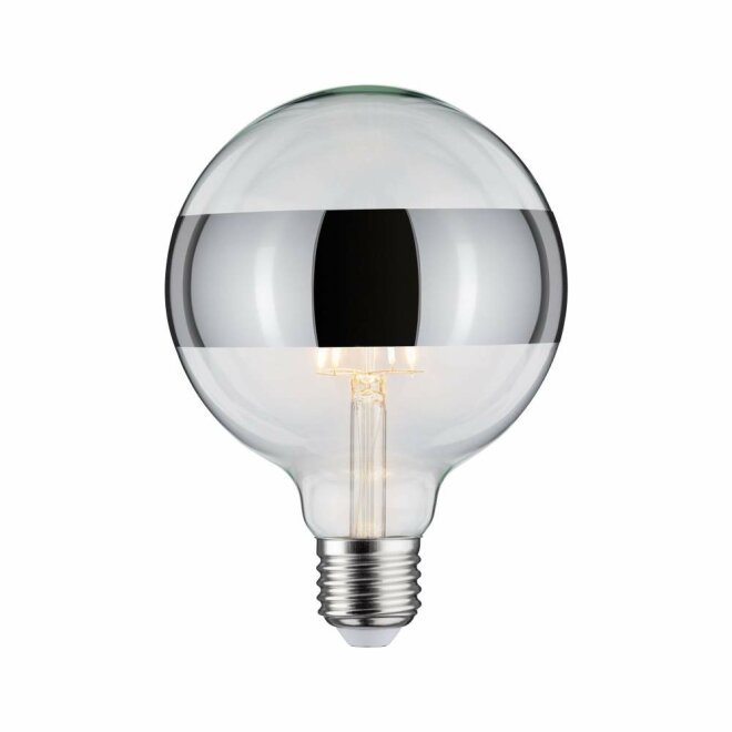 Paulmann 28681 LED Globe 65 Watt E27 Ringspiegel Silber Warmweiß | Lampen1a