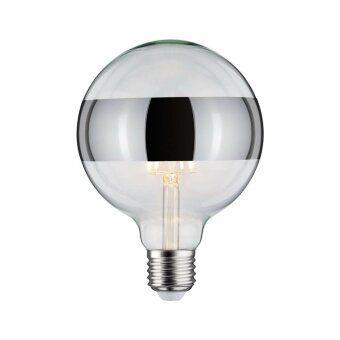 LED Globe 6,5 Watt E27 Ringspiegel Silber Warmweiß