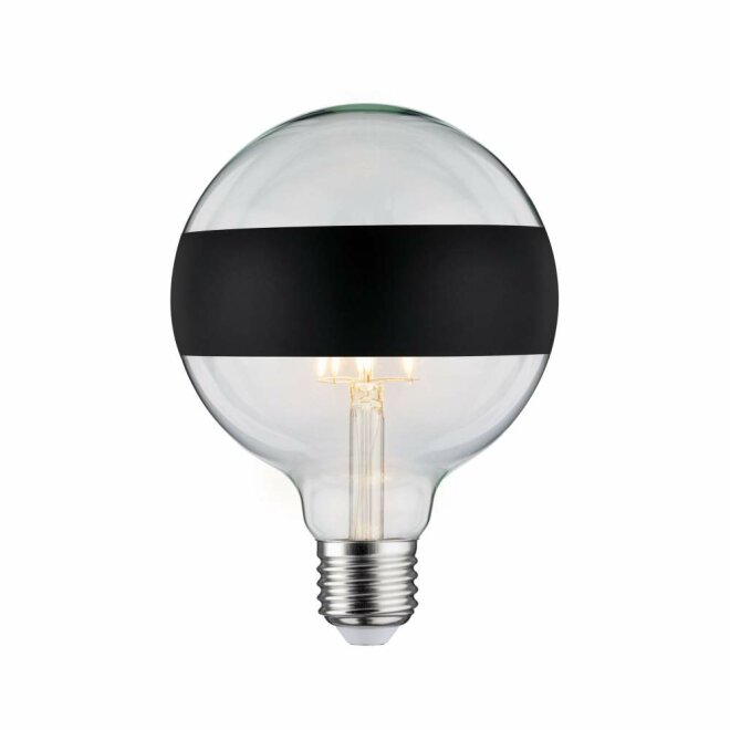 Paulmann 28682 LED Globe 65 Schwarz Ringspiegel Watt Warmweiß | E27 Lampen1a matt